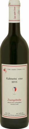 Lahev vína Zweigeltrebe 2015, kabinetní víno (suché)