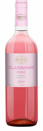 Lahev vína Clarissimo rosé 2016, pozdní sběr (polosuché)