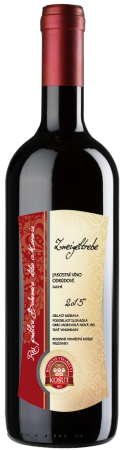 Lahev vína Zweigeltrebe 2015, jakostní víno (suché)
