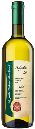 Lahev vína Rulandské bílé 2015, jakostní víno (suché)