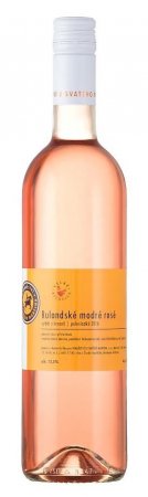 Lahev vína Rulandské modré rosé 2016, výběr z hroznů (polosladké)