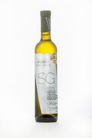 Lahev vína Sauvignon (botrytický sběr) 2014, výběr z bobulí (polosladké)