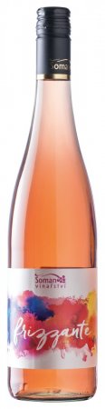 Lahev vína Frizzante rosé 2015, zemské víno (polosuché)
