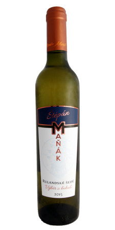 Lahev vína Rulandské šedé 2015, výběr z bobulí (sladké)