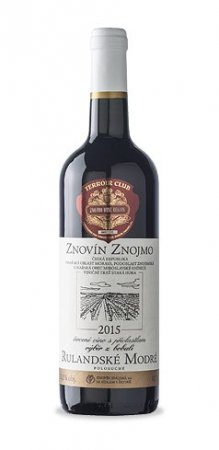 Lahev vína Rulandské modré 2015, výběr z bobulí (polosuché)