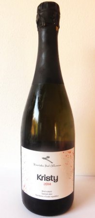 Lahev vína Kristy 2014, jakostní šumivé víno (brut nature)