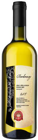 Lahev vína Chardonnay 2015, pozdní sběr (polosuché)