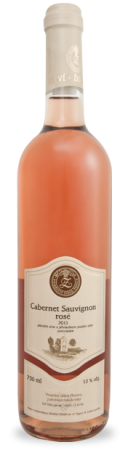 Lahev vína Cabernet Sauvignon rosé 2011, pozdní sběr (polosladké)