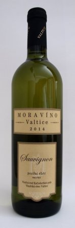Lahev vína Sauvignon 2014, pozdní sběr (suché)