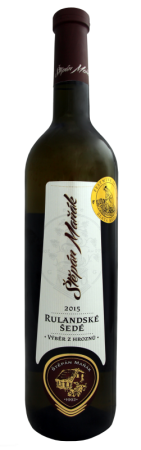 Lahev vína Rulandské šedé 2015, výběr z hroznů (sladké)