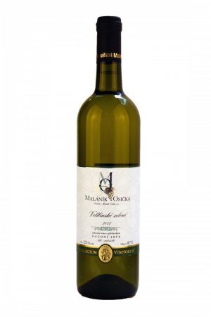 Lahev vína Veltlínské zelené 2015, pozdní sběr (polosuché)
