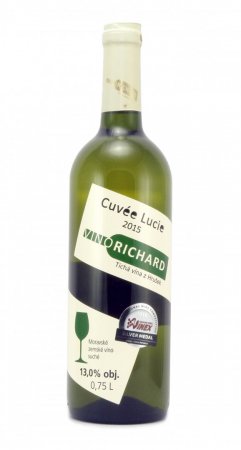 Lahev vína Cuvée Lucie 2015, zemské víno (suché)