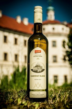 Lahev vína Cabernet Blanc 2015, pozdní sběr (suché)