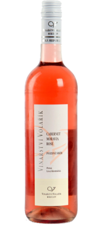 Lahev vína Cabernet Moravia rosé 2015, pozdní sběr