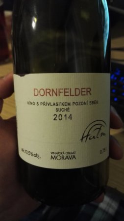 Lahev vína Dornfelder 2014, pozdní sběr (suché)