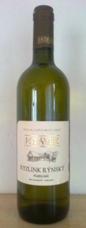 Lahev vína Ryzlink rýnský 2012, pozdní sběr (suché)