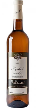 Lahev vína Ryzlink rýnský 2012, výběr z hroznů (sladké)