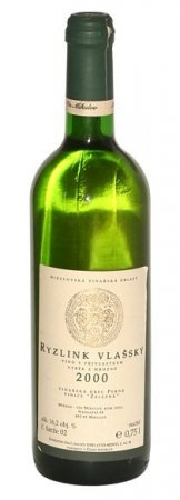 Lahev vína Ryzlink vlašský (Železná) 2000, výběr z hroznů (suché)