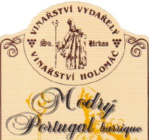 Lahev vína Modrý Portugal barrique 2012, pozdní sběr (suché)
