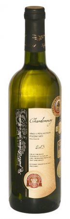 Lahev vína Chardonnay 2013, pozdní sběr (polosuché)