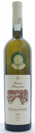 Lahev vína Ryzlink rýnský 2013, voc (suché)