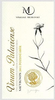 Lahev vína Sauvignon 2011, pozdní sběr (suché)