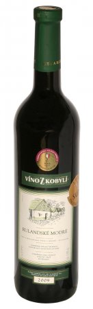 Lahev vína Rulandské modré 2009, výběr z hroznů (polosuché)