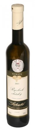 Lahev vína Ryzlink vlašský 2011, výběr z bobulí (sladké)
