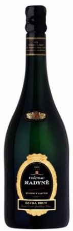 Lahev vína Chateau Radyně extra brut, jakostní šumivé víno (extra brut)