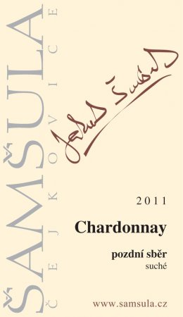 Lahev vína Chardonnay 2011, pozdní sběr (suché)