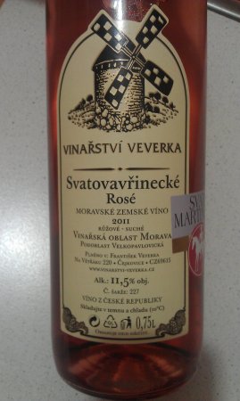Lahev vína Svatovavřinecké rosé (Svatomartinské) 2011, zemské víno (suché)