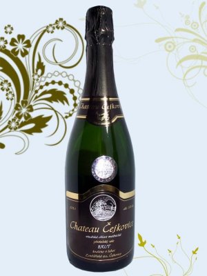 Lahev vína Chateau Čejkovice BRUT 2005, šumivé víno stanovené oblasti (sekt s.o.) (brut)