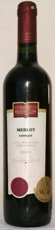 Lahev vína Merlot Barrique 2011, výběr z bobulí (suché)