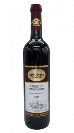 Lahev vína Cabernet Sauvignon 2018, zemské víno (suché)