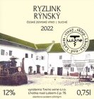 Ryzlink rýnský 20222, české zemské víno