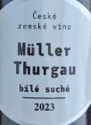 Müller Thurgau 2023, české zemské víno