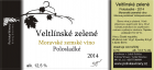 Veltlínské zelené 2014, zemské víno